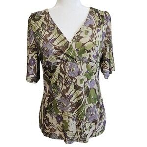 Axcess Top Womens M Y2K Sheer Babydoll Flutter Sleeve Green‎ Fairy Grunge Whimsy
